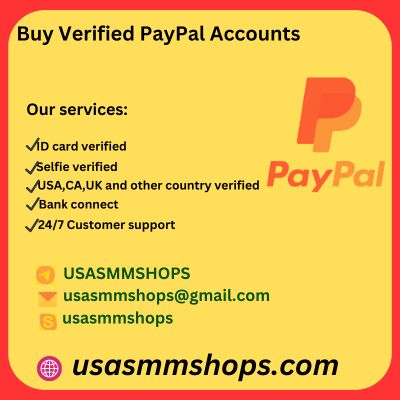 Buy Verified PayPal Accounts
$140.00 – $420.00

Buy Verified PayPal Accounts
Buy verified PayPal account from USASMMSHOPS. We can provide you with the best quality PayPal account.100% worry email number, SSN, driving license, passport potorid card, verified you can buy document access than others. This account is best quality account and customer 100% satisfaction.

Our Verified PayPal accounts services
✔ID card verified
✔Fully secure account
✔Selfie verified
✔Email number has been verified
✔Bank connect
✔USA,CA,UK and other country verified
✔100% customer satisfaction
✔You can use it for personal and business purposes
✔We provide free customer support
✔24/7 Customer support

24/7 Customer support/ Contact US
Skype : usasmmshops
Telegram : USASMMSHOPS
WhatsApp : +1(915)257-2709
Email : usasmmshops@gmail.com
https://usasmmshops.com/product/buy-verified-paypal-accounts-2/