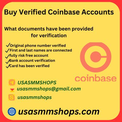 Buy Verified Coinbase Accounts
$285.00 – $600.00

Buy Verified Coinbase Accounts
You can buy Coinbase account from the best quality places. Here is a fully verified Coinbase account in the USA. We offer accounts from one month to three years old. So buy from our website without delay we provide 24 hours service here you can order from our website.

What documents have been provided for verification?
✔First and last names are connected
✔Date of birth is attached
✔Original phone number verified
✔Issue and expiry date attached
✔The completed document ID number is attached
✔Verified Social Security Number (SSN)
✔Address Proof (Utility Bill)
✔fully risk free account
✔Proof of business identity verified (copy of IRS letter allotting EIN/TIN)
✔Business address verified proof (phone bill)
✔license/permit)
✔Bank account verification
✔Card has been verified

24/7 Customer support/ Contact US
Skype : usasmmshops
Telegram : USASMMSHOPS
WhatsApp : +1(915)257-2709
Email : usasmmshops@gmail.com
https://usasmmshops.com/product/buy-verified-coinbase-accounts-2/